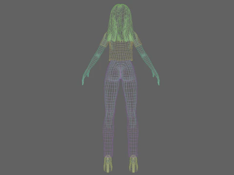 Cool anime girl V28505 3D Model