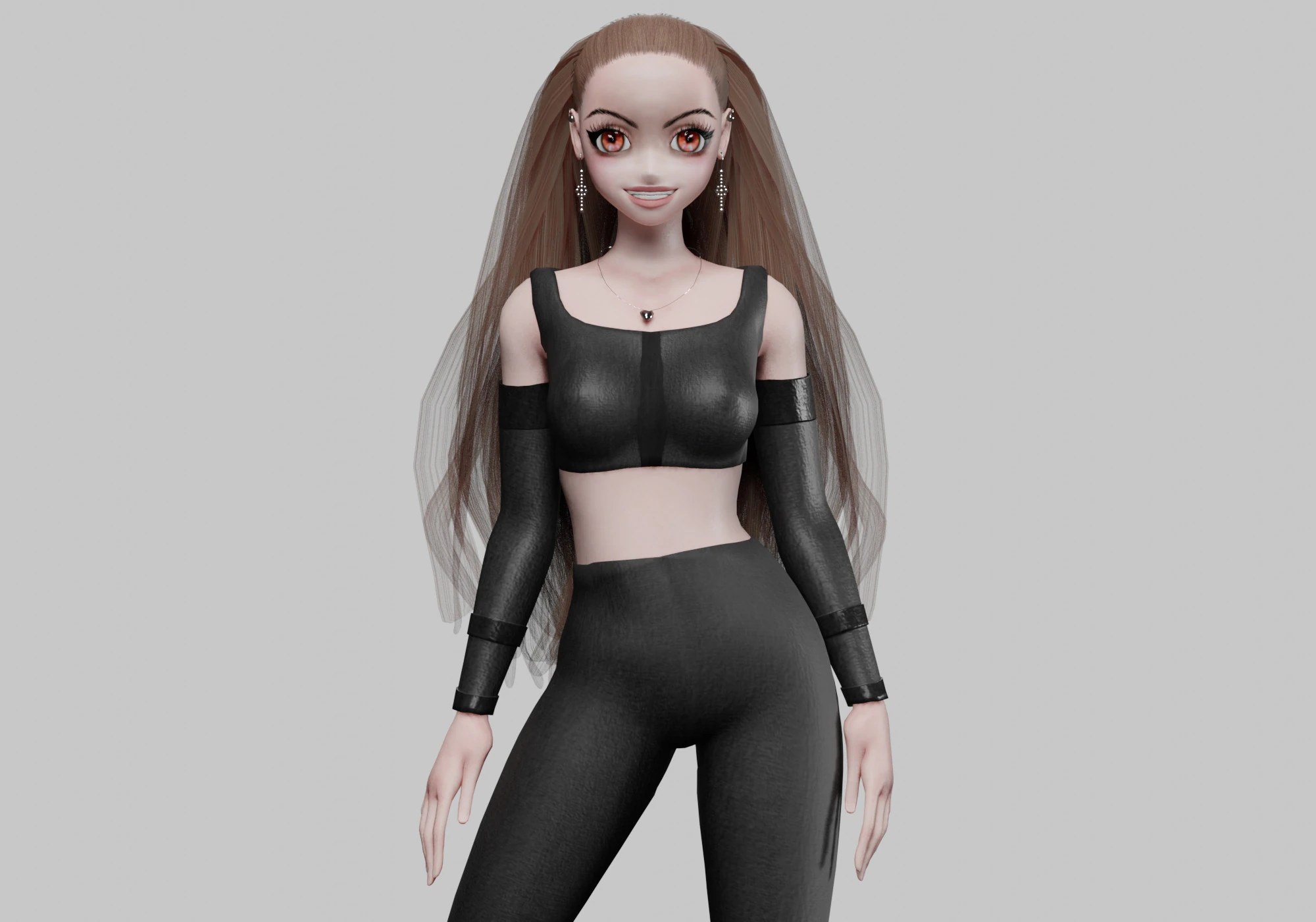 Cool Basic girl V30825 3D Model .c4d .max .obj .3ds .fbx .stl .blend 