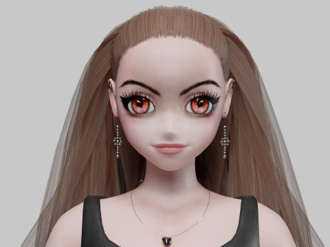Cool Basic girl V30825 3D Model