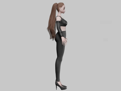 Cool Basic girl V30825 3D Model