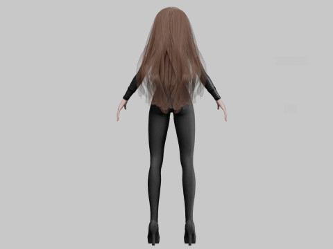 Cool Basic girl V30825 3D Model