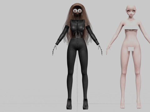 Cool Basic girl V30825 3D Model