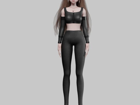 Cool Basic girl V30825 3D Model