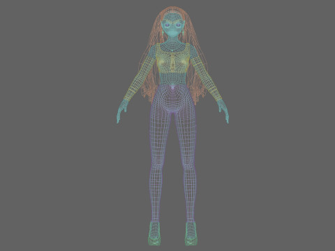 Cool Basic girl V30825 3D Model