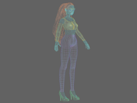 Cool Basic girl V30825 3D Model