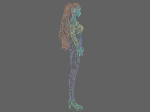 Cool Basic girl V30825 3D Model