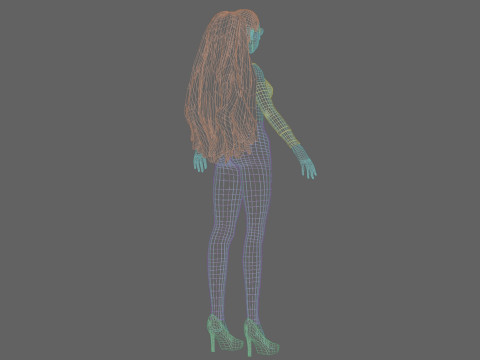 Cool Basic girl V30825 3D Model