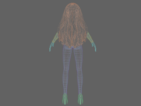 Cool Basic girl V30825 3D Model