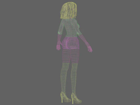 Cool cute girl V31403 3D Model