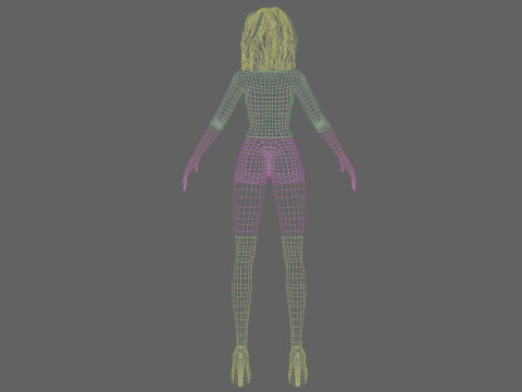 Cool cute girl V31403 3D Model