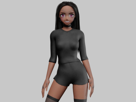 Cute Beautiful girl V31479 3D Model