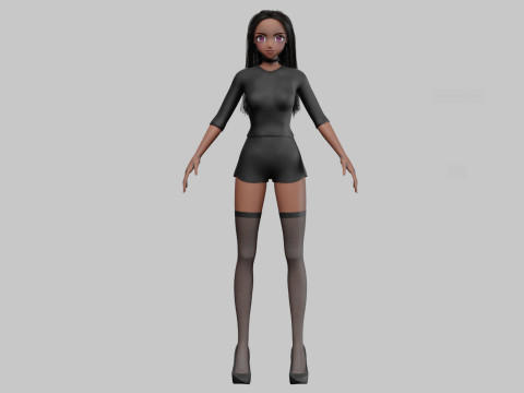 Cute Beautiful girl V31479 Modelo 3D