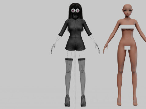 Cute Beautiful girl V31479 Modelo 3D