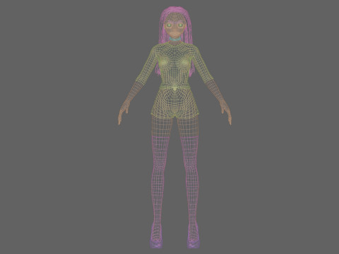 Cute Beautiful girl V31479 Modelo 3D
