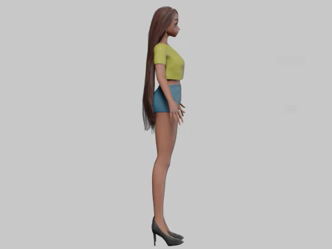 Cute Cartoon girl V31560 3D Model