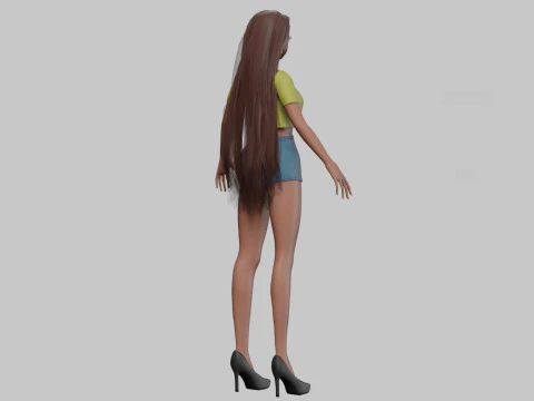 Cute Cartoon girl V31560 3D Model