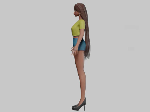 Cute Cartoon girl V31560 3D Model