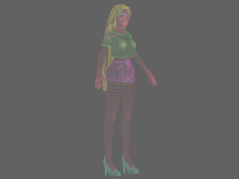 Cute Cartoon girl V31560 3D Модель