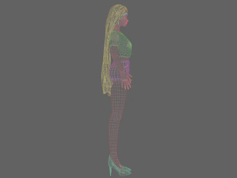 Cute Cartoon girl V31560 3D Model