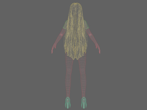 Cute Cartoon girl V31560 3D Модель