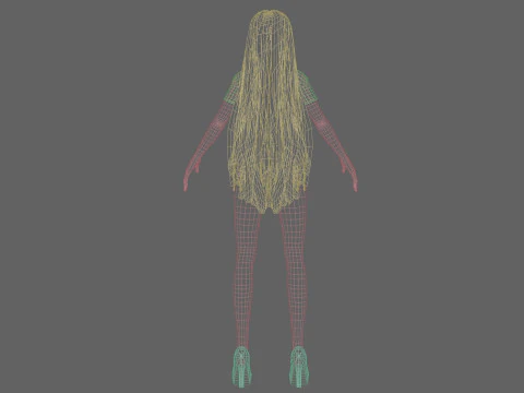 Cute Cartoon girl V31560 3D Model