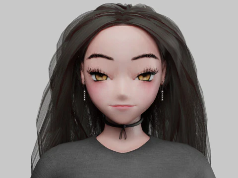 Cute classic girl V31480 3D Model