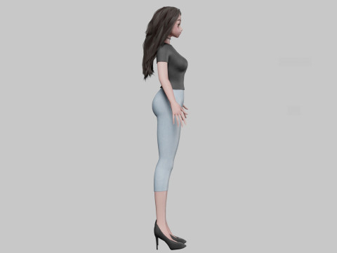 Cute classic girl V31480 3D मॉडल