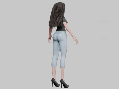 Cute classic girl V31480 3D मॉडल