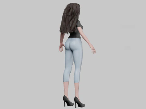 Cute classic girl V31480 3D Model