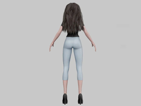 Cute classic girl V31480 3D Model