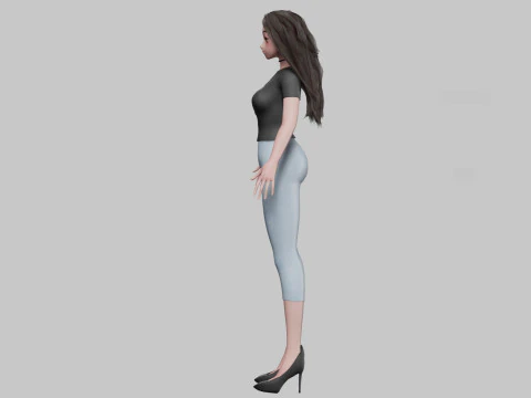 Cute classic girl V31480 3D Model