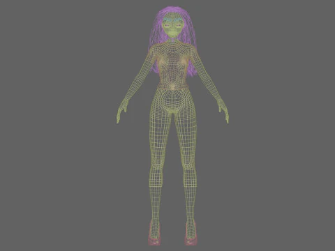 Cute classic girl V31480 3D Model
