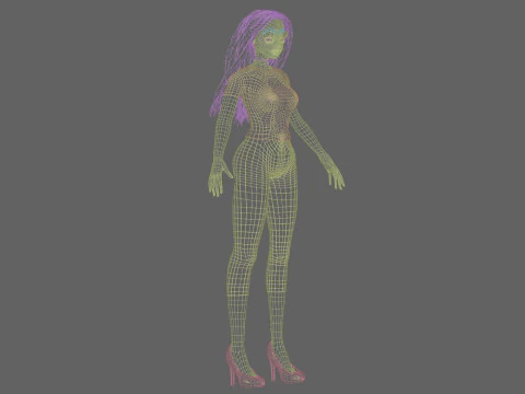 Cute classic girl V31480 3D Model