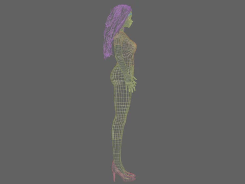 Cute classic girl V31480 3D Model