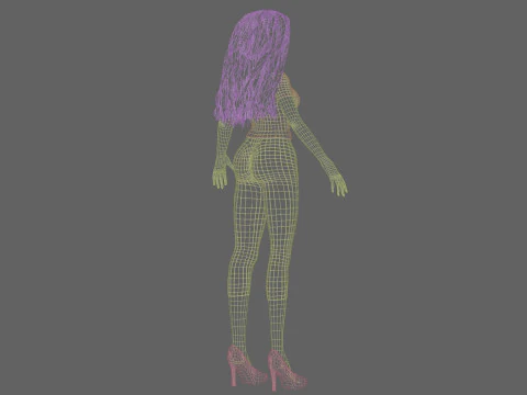 Cute classic girl V31480 3D Model