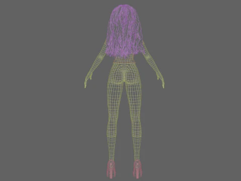 Cute classic girl V31480 3D Model