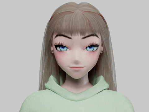 Cute cool girl V30821 Modèle 3D