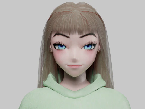 Cute cool girl V30821 3D Model
