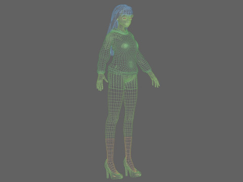 Cute cool girl V30821 Modèle 3D