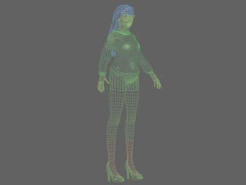 Cute cool girl V30821 3D Model