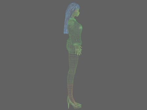 Cute cool girl V30821 3D Model