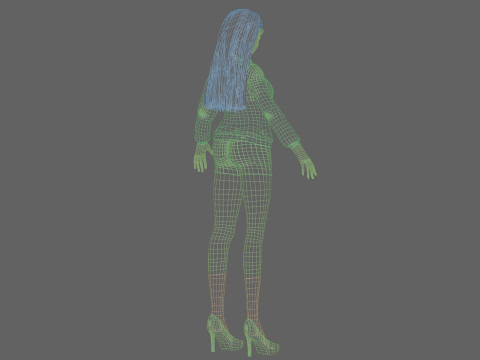 Cute cool girl V30821 Modèle 3D