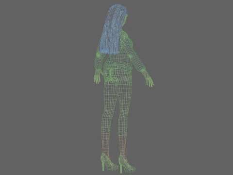 Cute cool girl V30821 3D Model
