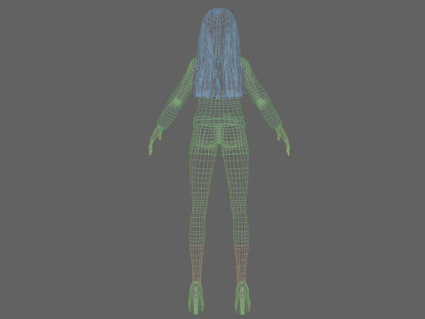 Cute cool girl V30821 3D Model