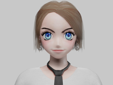 Cute Standard girl V29104 3D-Modell