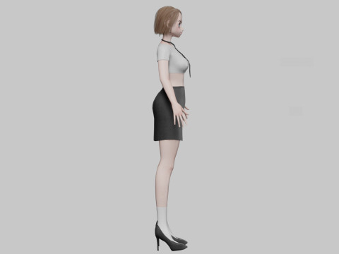 Cute Standard girl V29104 3D-Modell