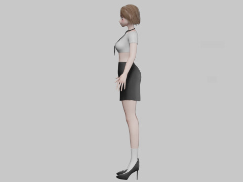Cute Standard girl V29104 3D-Modell