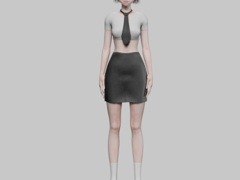 Cute Standard girl V29104 3D-Modell
