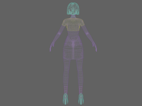 Cute Standard girl V29104 3D-Modell