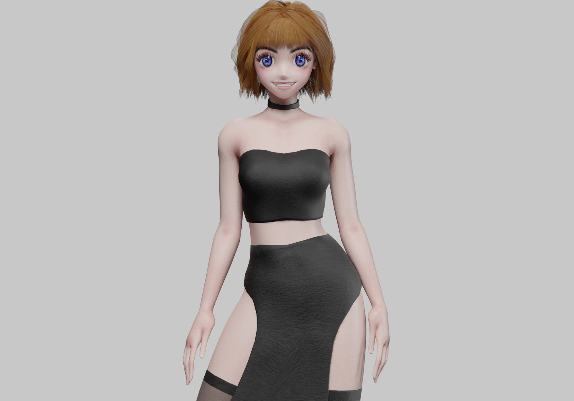 Cute stylized girl V31270 3D Model .c4d .max .obj .3ds .fbx .stl .blend 
